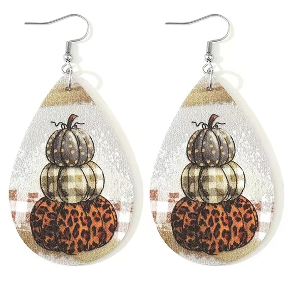Pumpkin Dangle Earrings - Picture 3 of 5